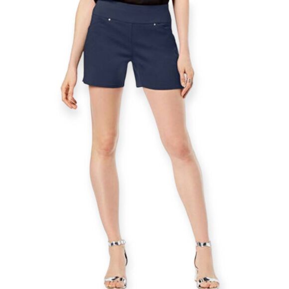 I.N.C. INTERNATIONAL CONCEPTS NAVY PULLUP SHORTS SZ.2 NWT. - Picture 1 of 7